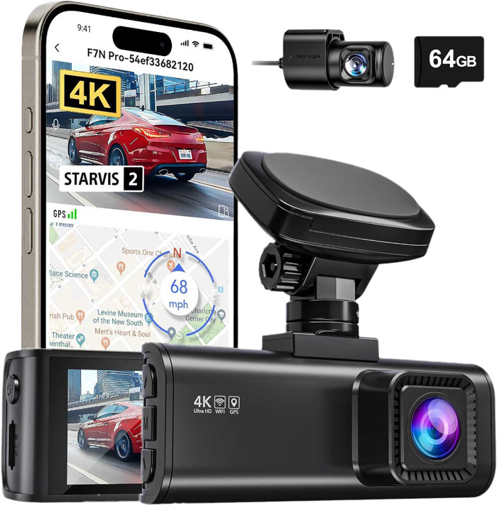 Redtiger F7N Pro 4K Wifi GPS 2CH 64GB accessoire