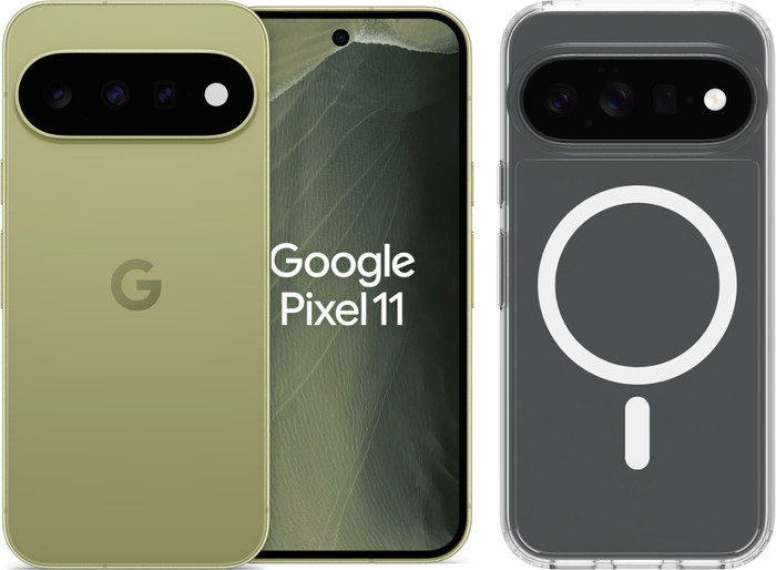 Google Pixel 11 512GB Groen 5G + BlueBuilt Back Cover Transparant Main Image