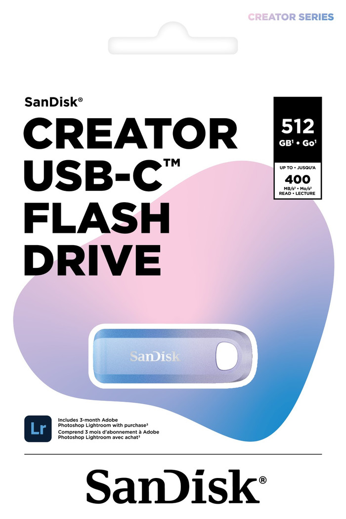 SANDISK Creator USB-C Flash Drive 512GB verpakking