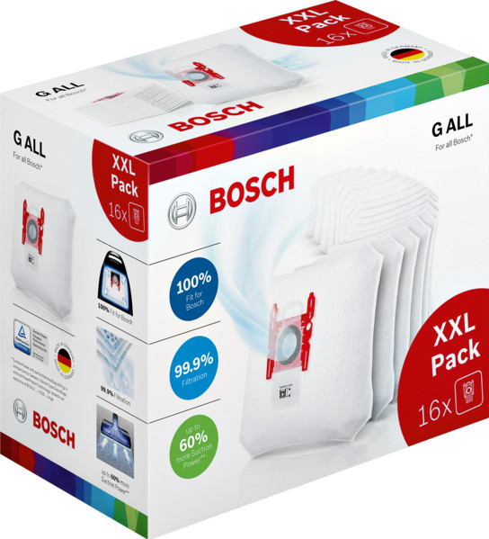 Bosch BBZ16GALL Sacs d'aspirateur (16 pièces) emballage