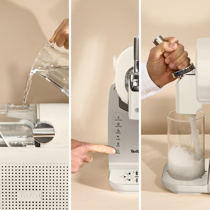 Tefal Freezi 16-in-1 Ice Cream & Frozen Drink Maker IG801A product in gebruik