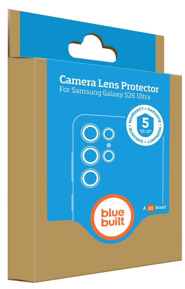 BlueBuilt Samsung Galaxy S26 Ultra Camera Lens Protector Aluminum packaging