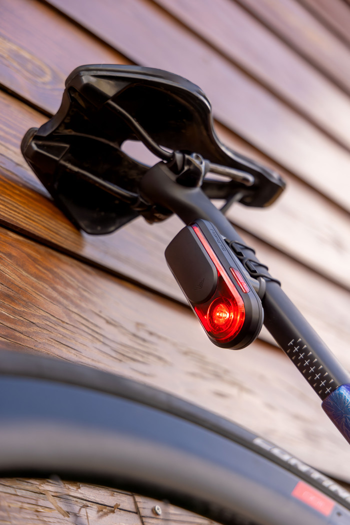 Garmin Varia RearVue 820 Radar Achterlicht product in gebruik