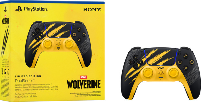Sony PlayStation 5 Manette Sans Fil DualSense Wolverine Battle Yellow Limited Edition visuel fournisseur