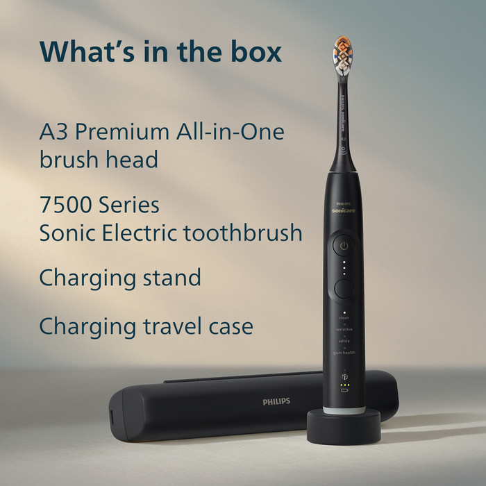 Philips Sonicare Series 7500 HX7421/13 Zwart product in gebruik