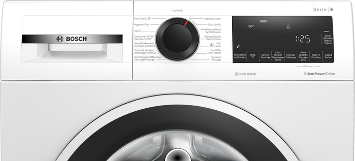 Bosch WGG244ZMFG + Bosch WQG245D1FG détail
