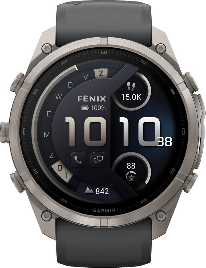 Garmin Fenix 9 Pro Zwart LTE 51mm voorkant