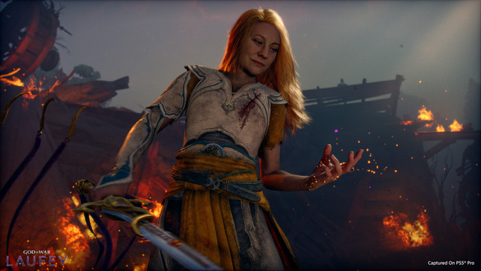 God of War Laufey PS5 product in gebruik