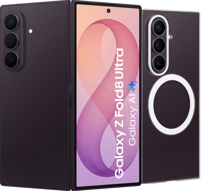 Samsung Galaxy Z Fold 8 Ultra 256 Go Mauve 5G + Back Cover Carbone avec Aimant Noir Main Image