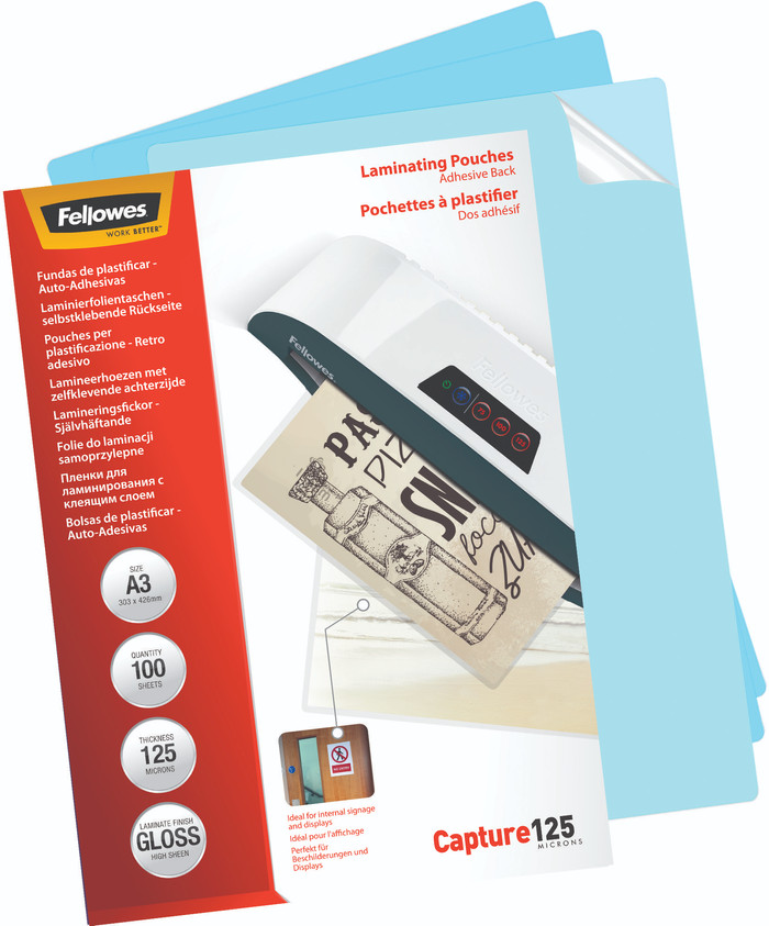 Fellowes Laminating Sheets ImageLast 125mic A3 (100 Units) packaging