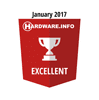 Hardware.info Excellent award 01-2017