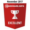 Hardware.info Excellent award 11-2017