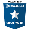 Hardware.info Great Value award 10-2019