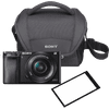 Sony Alpha A6000 Black + PZ 16-50mm OSS + bag + screen protector