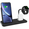 ZENS Chargeur Sans fil 10 W avec Support et Station d'accueil pour AirPods + Support pour Watch Noir