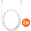 Apple Câble USB-C vers Lightning 1 m Matière Synthétique Blanc Lot de 2