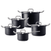 BK-Q-Linair Master Glass Black Cookware Set 5-piece
