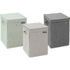 Brabantia 3 Laundry boxes 35L - Green, Pepper Black, and Gray