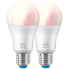 WiZ Ampoule Connectée - Éclairage Coloré et Blanc - E27 - Lot de 2