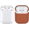 Apple AirPods 2 met oplaadcase + BlueBuilt Hoesje Leer Cognac