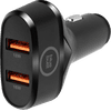 BlueBuilt Quick Charge Autolader met 2 Usb A Poorten 18W Zwart