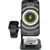 Zens 3-in-1 MagSafe Wireless Charger 15W with Stand and Watch Stand Black