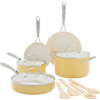 GreenLife Artisan Cookware Set 12-piece Yellow
