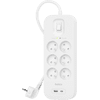 Belkin Surge Protection 6 Outlet 2m USB-C White