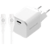 BlueBuilt Chargeur Power Delivery 30 W + Câble USB-C 1,5 m Nylon Blanc