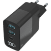 Sitecom 30 W GaN Power Delivery wandoplader met led-scherm