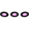 Philips Hue Xamento Bathroom Recessed Spot Light White and Color Black - Round - 3-pack