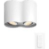 Philips Hue Pillar Mounted Spot Light White Ambiance - White - 2-spot + Dimmer