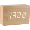 Gingko Brick Click Clock Beech/White