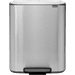 Brabantia Bo Poubelle à Pédale 60 Litres Inox Fingerprint Proof + Sacs Poubelle (120 pièces)