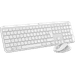 Logitech MK950 Signature Slim Wireless Keyboard and Mouse Combo AZERTY White