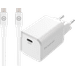 BlueBuilt Power Delivery Universele Oplader 65W + usb C oplaadkabel (2m) Wit