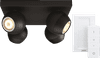 Philips Hue Buckram 4-Spot Noir à Variateur