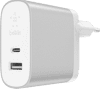 Belkin Dual Charger Without Cable 2 Usb Ports 27W Power Delivery 3.0 White