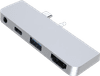 Hyper 4 in 1 Docking Station voor Microsoft Surface Go Zilver