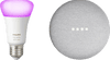 Google Nest Mini White + Philips Hue White and Color E27 Single Light Bluetooth