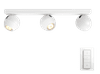 Philips Hue Buckram Spot Monté en surface White Ambiance 3 Spots Blanc Bluetooth