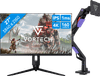 Vortech Prestige 27 Pouces 4K + Vortech Bras d'Écran PC avec Vérin à Gaz