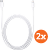 Apple Usb C naar Lightning Kabel 1m Kunststof Wit Duopack