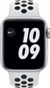 Apple Watch Nike Series 6 40 mm Aluminium Argent Bracelet Sport Blanc