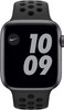 Apple Watch Nike SE 44 mm Aluminium Gris Sidéral Bracelet Sport Noir