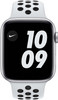 Apple Watch Nike SE 44mm Silver Aluminum White Sport Band