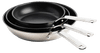 KitchenAid Stainless Steel Set de Poêles à Frire 20 + 24 + 28 cm