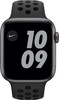 Apple Watch Nike SE 4G 44 mm Aluminium Gris Sidéral Bracelet Sport Noir