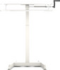 Worktrainer Small Hand Crank Sit-Stand Desk 80x40 White