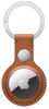Apple AirTag Leather Key Ring Saddle Brown